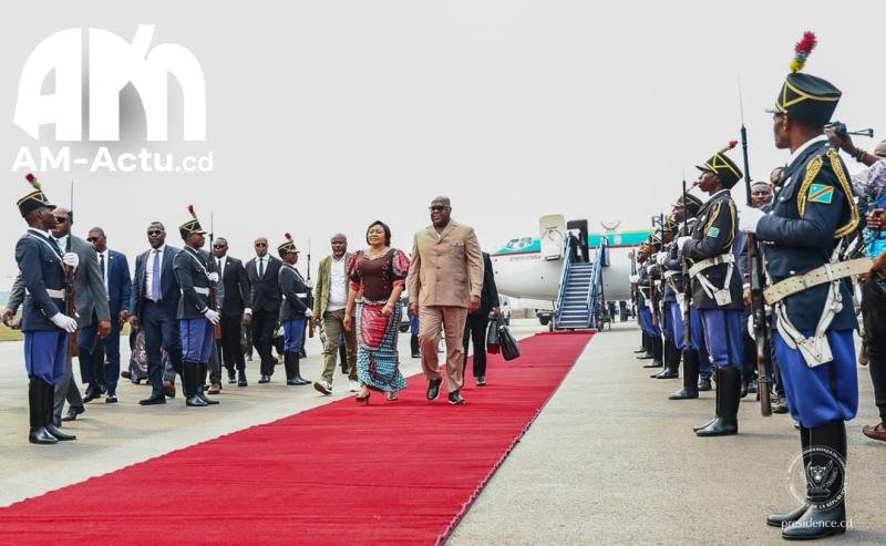 Photo de l'arrivée du Président à MBUJI-MAYI 